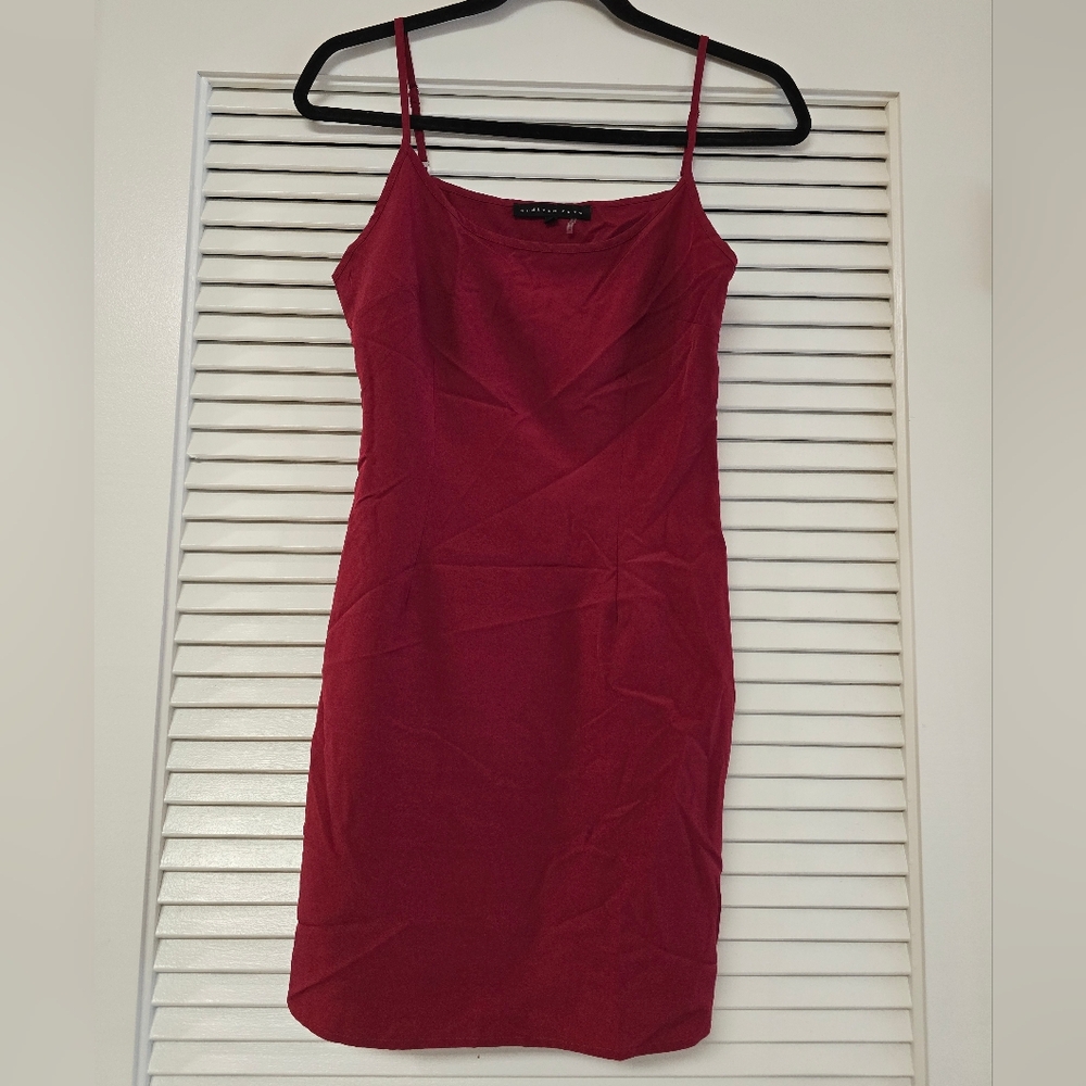 Endless Rose - Red Lightweight Sleeveless Slip Dress With Adjustable Straps